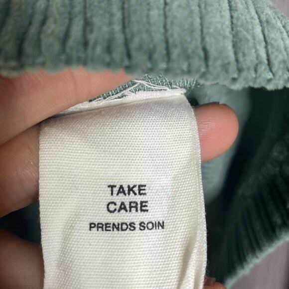 Avec Les Files Green Corduroy Cropped Jacket Women's Small - Picture 5 of 7